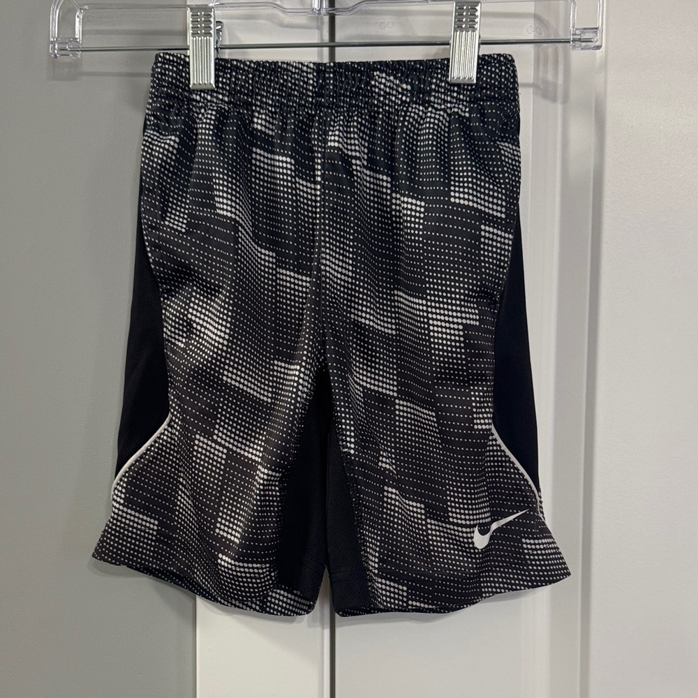 Nike Black and White Dotted Pattern Athletic Shorts